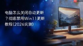 电脑怎么关闭自动更新？彻底禁用Win11更新教程(2026实测)