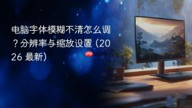 电脑字体模糊不清怎么调?分辨率与缩放设置 (2026 最新)