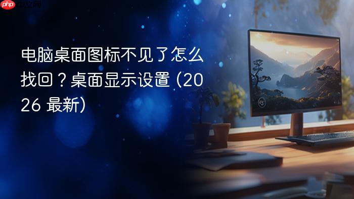 电脑桌面图标不见了怎么找回?桌面显示设置 (2026 最新)