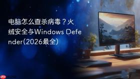 电脑怎么查杀病毒?火绒安全与windows defender(2026最全)