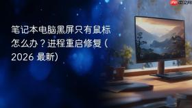 笔记本电脑黑屏只有鼠标怎么办？进程重启修复 (2026 最新)