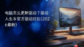 电脑怎么更新驱动?驱动人生与官方驱动对比(2026最新)