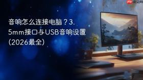 音响怎么连接电脑？3.5mm接口与USB音响设置(2026最全)