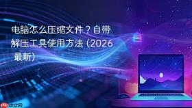 电脑怎么压缩文件?自带解压工具使用方法 (2026 最新)