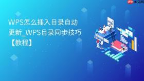 wps怎么插入目录自动更新_wps目录同步技巧【教程】