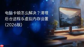 电脑卡顿怎么解决?清理后台进程与虚拟内存设置(2026版)