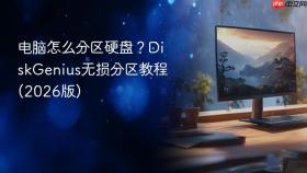 电脑怎么分区硬盘?diskgenius无损分区教程(2026版)