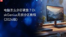 电脑怎么分区硬盘？DiskGenius无损分区教程(2026版)