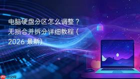 电脑硬盘分区怎么调整?无损合并拆分详细教程 (2026 最新)