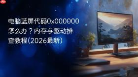电脑蓝屏代码0x000000怎么办?内存与驱动排查教程(2026最新)