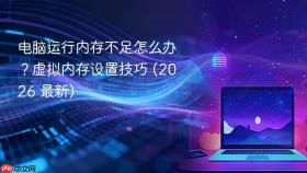 电脑运行内存不足怎么办?虚拟内存设置技巧 (2026 最新)