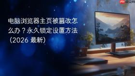 电脑浏览器主页被篡改怎么办？永久锁定设置方法 (2026 最新)