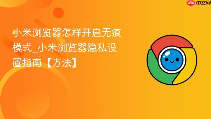 小米浏览器怎样开启无痕模式_小米浏览器隐私设置指南【方法】