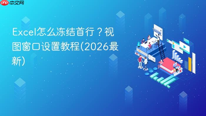 excel怎么冻结首行？视图窗口设置教程(2026最新)