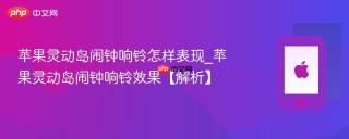 苹果灵动岛闹钟响铃怎样表现_苹果灵动岛闹钟响铃效果【解析】