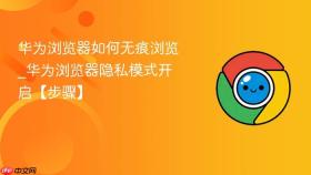 华为浏览器如何无痕浏览_华为浏览器隐私模式开启【步骤】