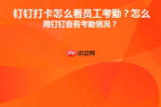 如何下载钉钉打卡考勤的打卡记录