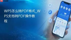 WPS怎么转PDF格式_WPS文档转PDF操作教程