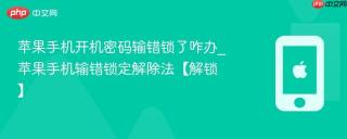 苹果手机开机密码输错锁了咋办_苹果手机输错锁定解除法【解锁】