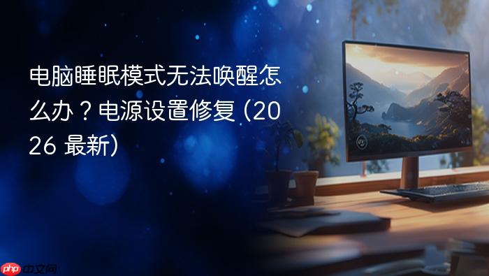电脑睡眠模式无法唤醒怎么办?电源设置修复 (2026 最新)