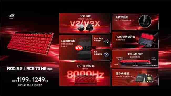 2026 ROG DAY&新品发布会圆满收官,ROG魔导士Ace 75 HE熔岩红键盘惊艳全场