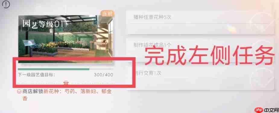恋与深空家园园艺等级怎么提升
