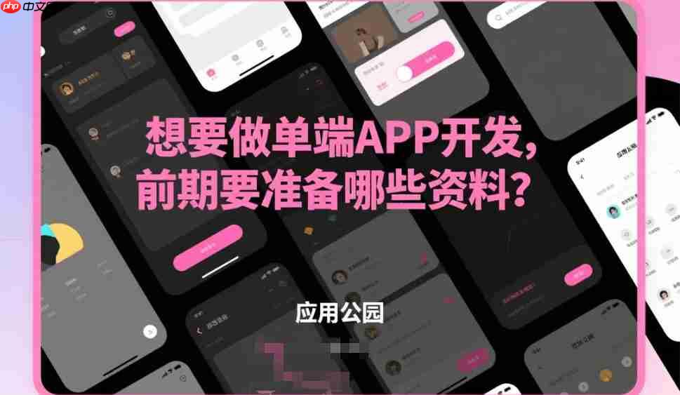 想要做单端APP开发,前期要准备哪些资料?