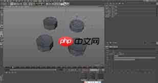 C4D圆环模型如何切掉一半