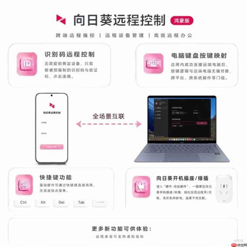 识别码远控、远程控电都来了!鸿蒙版向日葵远程控制新版诚意满满