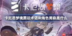 卡厄思梦境黑话术语和角色简称是什么-卡厄思梦境黑话术语和角色简称分享