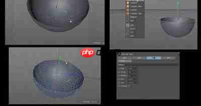 C4D如何用布料曲面给样条加厚度