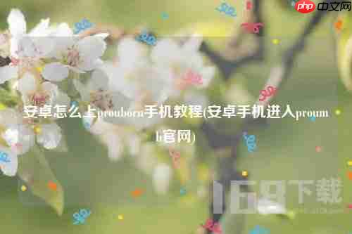 安卓手机如何进入proumb网站 安卓手机进入proumb网站教程
