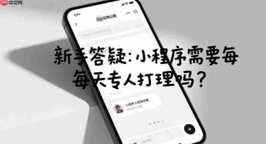 新手答疑:小程序需要每天专人打理吗?