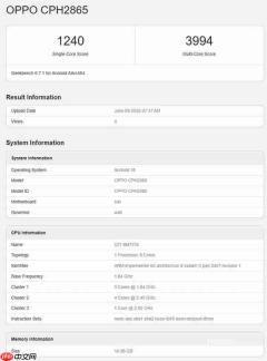 OPPO Reno 16全球版现身Geekbench 搭载骁龙7 Gen4移动平台