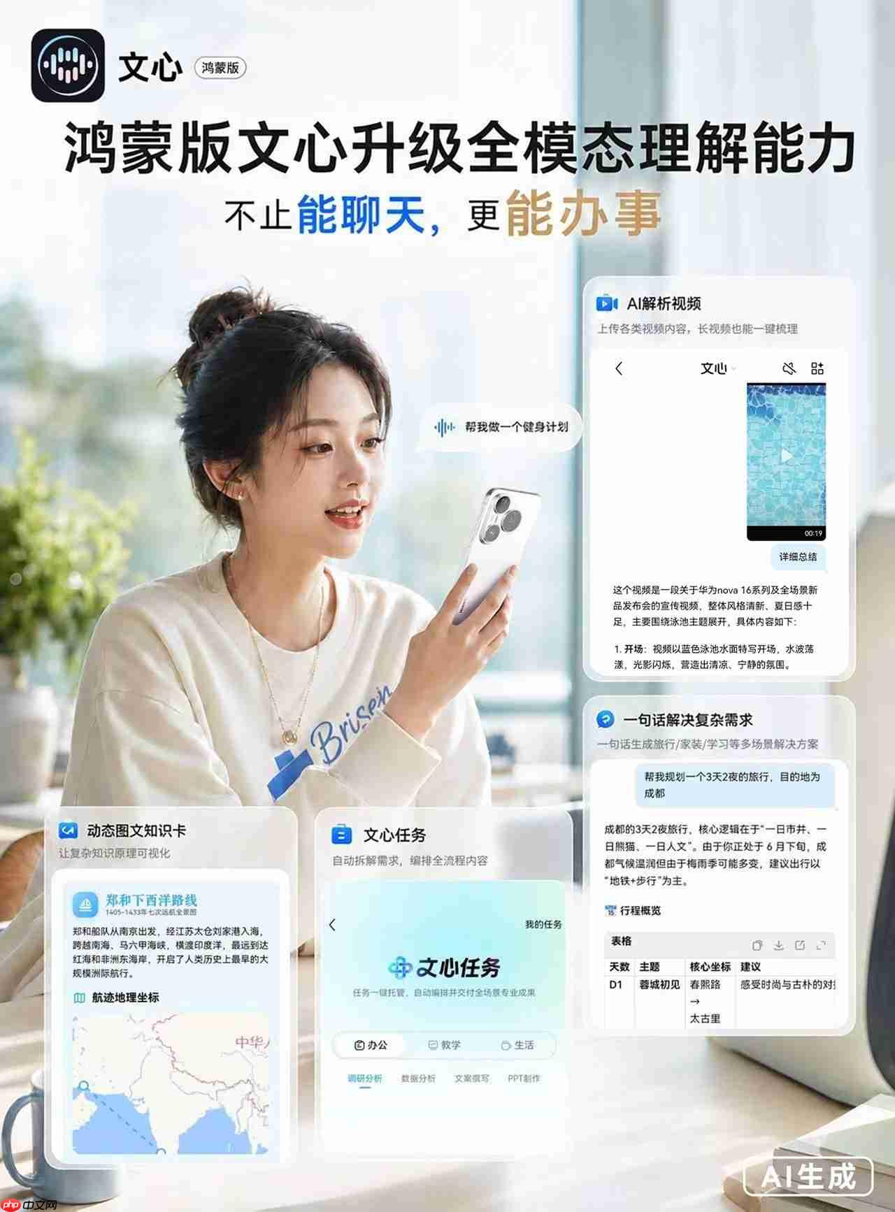 nova16系列热卖!鸿蒙版文心进入“任务型AI”阶段,全模态理解能力全面升级
