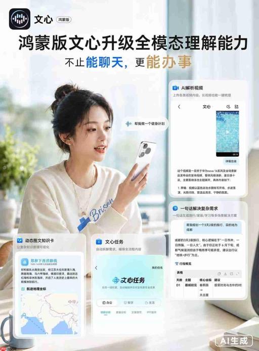 nova16系列热卖!鸿蒙版文心进入“任务型AI”阶段,全模态理解能力全面升级