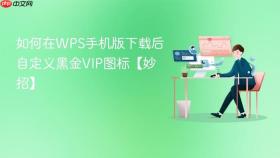 如何在WPS手机版下载后自定义黑金VIP图标【妙招】