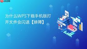 为什么WPS下载手机版打开文件会闪退【排障】