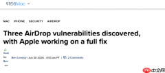 苹果发现三个AirDrop漏洞 可瘫痪iPhone、Mac互联功能
