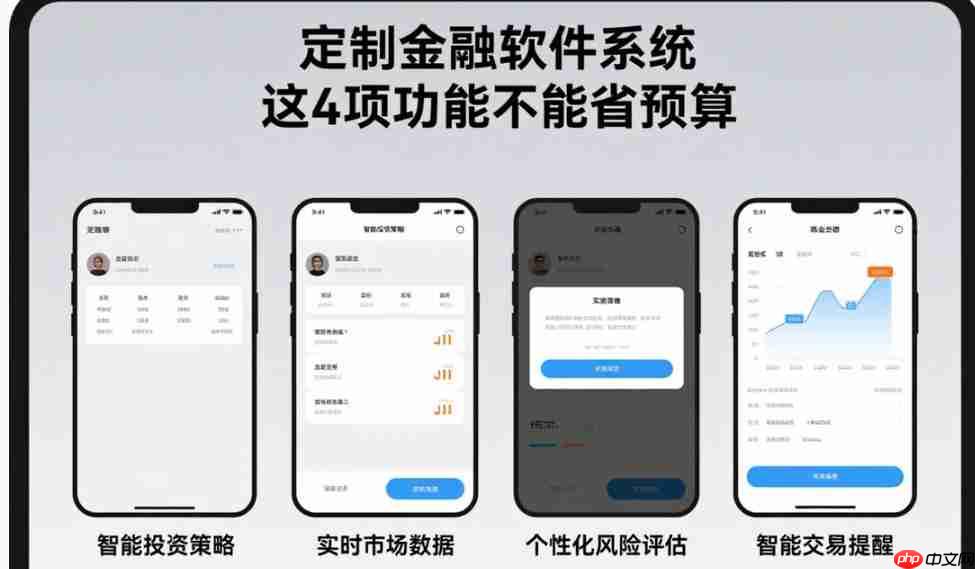定制金融软件系统,这4项功能不能省预算