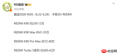 曝REDMI Turbo 5系列销量突破200万台！搭载天玑心片