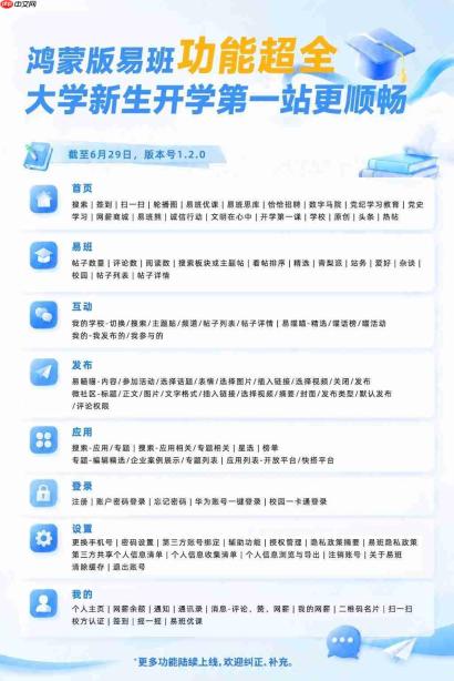隔空传送、扫码直达,鸿蒙版易班一站式搞定学习与校园日常