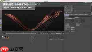 C4D如何快速制作丝绸闪过动画效果