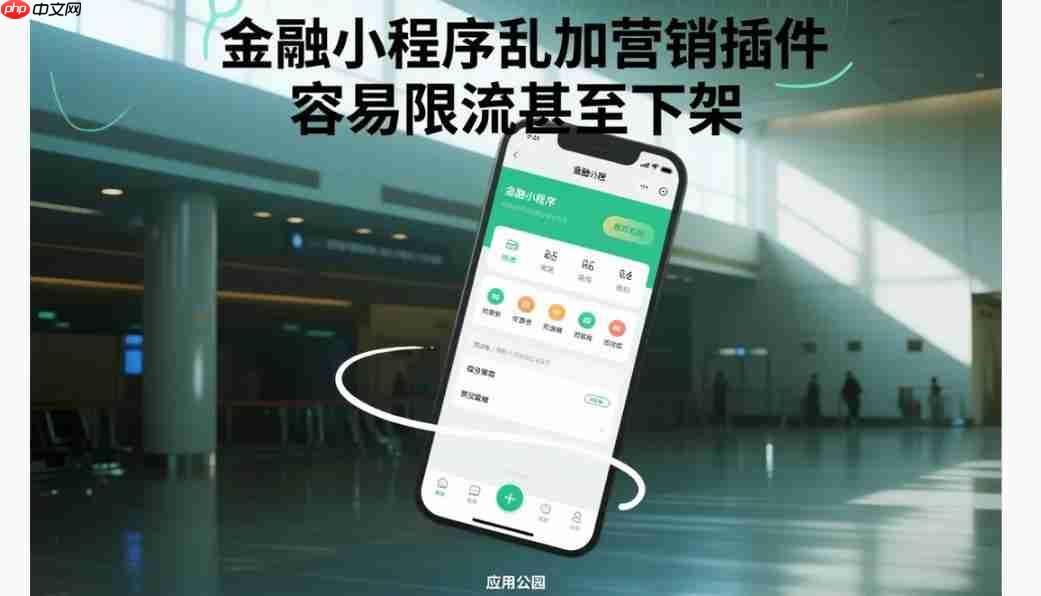 金融小程序乱加营销插件,容易限流甚至下架