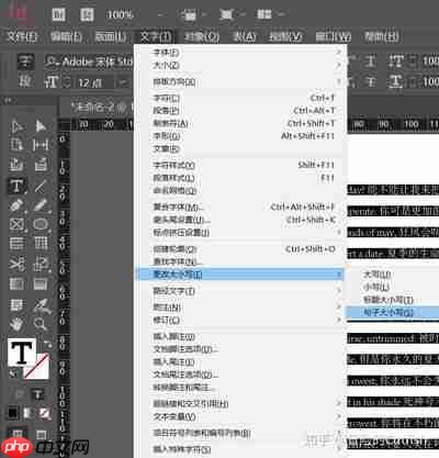 pages文本中小写英文如何转大写