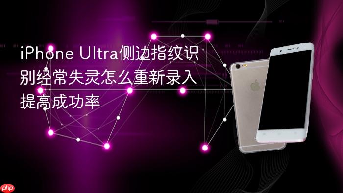 iphone ultra侧边指纹识别经常失灵怎么重新录入提高成功率