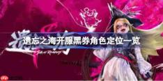 遗忘之海黑券角色什么定位-遗忘之海开服黑券角色定位一览