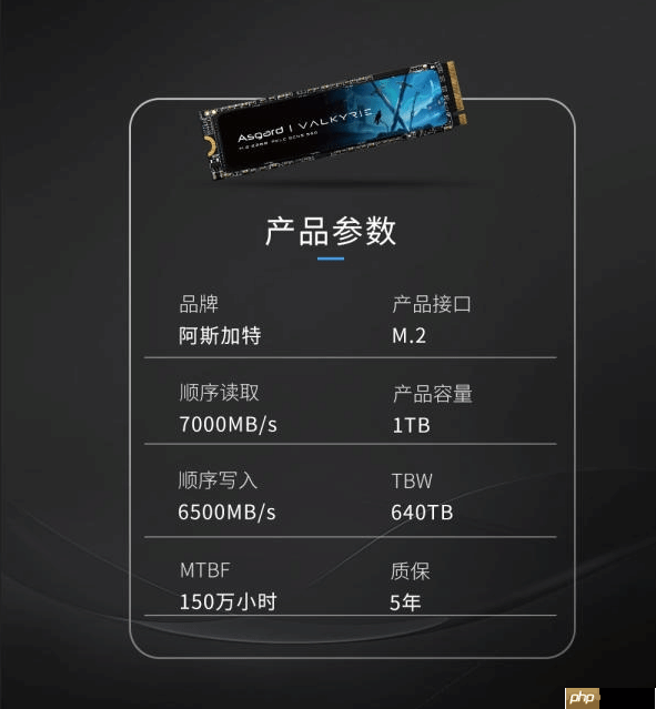 999元!阿斯加特V7固态硬盘开售:1TB+7000MB/s读取