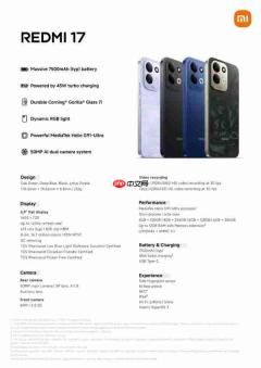 REDMI 17 4G通过SIRIM认证 搭载Helio G91-Ultra
