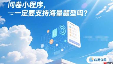 问卷小程序,一定要支持海量题型吗?